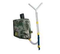 Stgfyxgs Épandeur D'engrais à Dos, Outil de Plantation, Portable avec Sac, épandeur D'engrais à Dos, épandeur de Terre, Acier Inoxydable