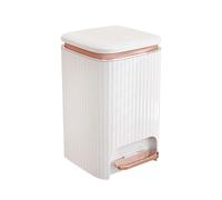 Stgfyxgs Poubelle avec Pédale Bac à Déchets Corbeille à Papier Poubelle Hermétique Couvercle Amovible Silencieux En Pp Adaptée pour Chambre Bureau Salon Entrée, Blanc 12l