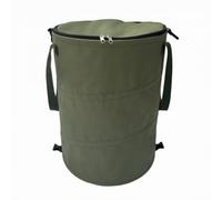 Stgfyxgs Poubelle Extérieure Pliable Sac Déchets Conteneur Textile avec Couvercle Zippé en Oxford 600D Poignées Latérales pour Portage Adaptée au Jardin, Vert Armée, S 10 Gallons 37.8L 34 40cm