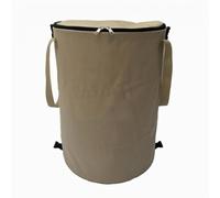 Stgfyxgs Poubelle Extérieure Pliable Sac Déchets Conteneur Textile avec Couvercle Zippé en Oxford 600D Poignées Latérales pour Portage Adaptée au Jardin, Marron, M 24 Gallons 91L 45 55cm