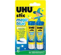 Stic Magic Blue-Bâtons De Colle Sans Solvants,Idéal Apprentissage,Bleue Au Collage Et Transparente Au Séchage,Lot 2 Stics De 8,2g