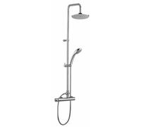 STICK FIX Colonne de douche complète avec mitigeur à levier + Douchette à main + Flexible, Chrome (ZCOL686)
