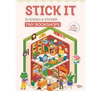 Stick It Tiny Bookshops - 10 librairies à créer Activité loisirs créatifs Loisirs créa Scènes à sticker Art Thérapie Cute and cosy Librairies à sticker