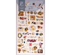 Sticker Antique Floral, 15x9,2cm, Pvc, 1feuille