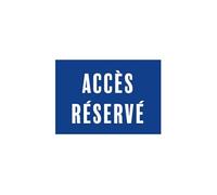 Sticker autocollant "ACCES RESERVE" format A4