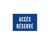 Sticker autocollant "ACCES RESERVE" format A5