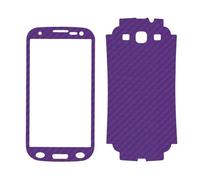 Sticker Autocollant Aspect Carbone 3d Skin Pour Galaxy S3 Violet