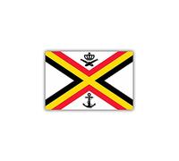 Sticker Autocollant - Drapeau Belge Marine Marine Drapeau militaire partie Unité compatible avec VW Golf Mercedes Benz Audi Opel (7 x 5 cm) # a1074