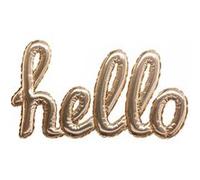 Sticker Ballon Hello 22x40cm Or