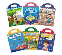 Sticker Book Set - 6 Packs, Cute Jelly Stickers, Creative Crafting