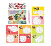 Sticker by Number for Kids - 11 Inch 3D Collage DIY Sticker Book | Educational Craft Kit, Stickers Books by Number for Boys, Girls, Home, School, Travel & Christmas Birthday