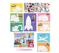Sticker by Number for Kids - 11 Inch 3D Collage DIY Sticker Book | Educational Craft Kit, Stickers Books by Number for Boys, Girls, Home, School, Travel & Christmas Birthday