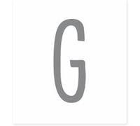 Sticker de décoration murale Lettre G - Gris GRIS G