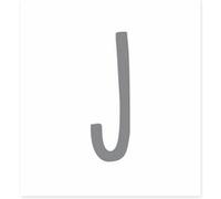 Sticker de décoration murale Lettre J - Gris GRIS G
