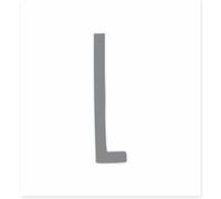 Sticker de décoration murale Lettre L - Gris GRIS G