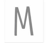 Sticker de décoration murale Lettre M - Gris GRIS G