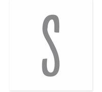 Sticker de décoration murale Lettre S - Gris GRIS G