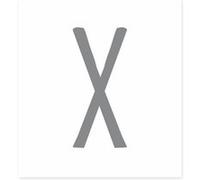 Sticker de décoration murale Lettre X - Gris GRIS G
