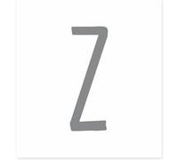 Sticker de décoration murale Lettre Z - Gris GRIS G