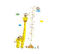 Sticker de Mesure de Taille Girafe pour Garçon et Filles, Tableau Mural | Facile à Poser, Repositionnable et Facile à Retirer, Suit la Croissance des Garçon et Filles sur Fenêtres Maison