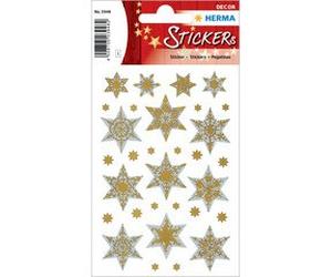 Sticker de Noël DECOR 'étoiles', or, en relief