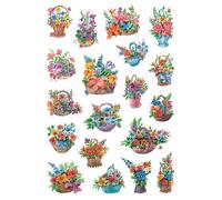 Herma Autocollants 3584 Panier de fleurs – papier vintage pour agenda & scrapbooking, 57 pièces