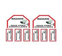 Sticker Dissuasifs Pour Alarme Et Video Surveillance Magasin
