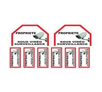 Sticker Dissuasifs Pour Alarme Et Video Surveillance Propriété