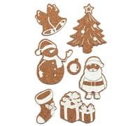 Sticker En Liège Noël Sapin Cloche 7 Pièces