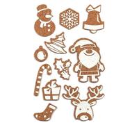 Sticker En Liège Père Noël Bonhomme De Neige