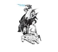 Sticker géant repositionnable CLASSIC STAR WARS avec alphabet