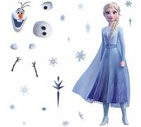Sticker Géant Repositionnable Disney la Reine des Neiges 2 Elsa et Olaf