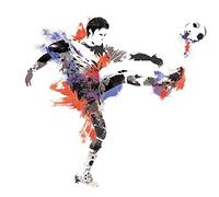 Sticker Géant Repositionnable Joueur de Football Champion