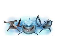 Sticker Géant Repositionnable le Monde de Némo Requins