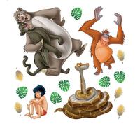 Sticker - Le livre de la jungle - Multicolore - 30 x 30 cm - Décoration murale enfant