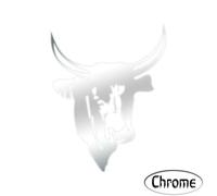 Sticker Logo Tête De Taureau Adhésif Autocollant - Plusieurs Coloris Disponibles Blanc 10