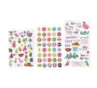 Sticker Mix "Tropical", 3feuill.Stickers Av.Effets,89 Pces