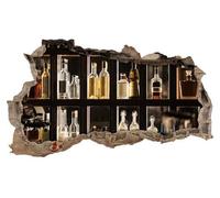 Sticker mural 3D autocollant pour chambre et salon, 60 cm de haut, 100 cm de large, autocollant, paysage urbain, aventure
