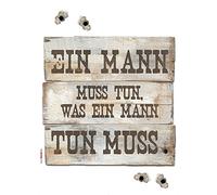 Sticker Mural, 50cm x 70cm, Un Homme Doit Faire