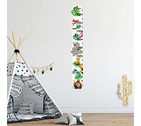 Sticker mural adhésif Toise | Autocollant animaux d'Afrique rigolos - Décoration Murale Chambre Enfants | 1 Planches de 90 x 60 cm