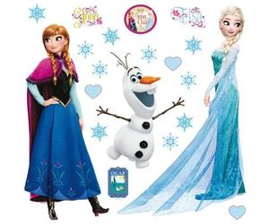 Sticker mural - AG Design - Princesse Elsa - Multicolore - 30 x 30 cm - Décoration bébé