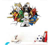 Sticker mural amovible - ALFOYU - Manga Art 3D - Dessin animé - Vinyle PVC imperméable - 70 x 50 cm