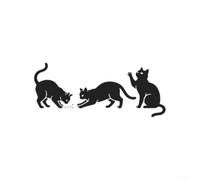 Sticker Mural Amovible Chat Noir PVC Thème Halloween Décor Salon Chambre Verre