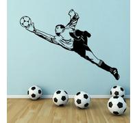 Sticker mural autocollant de gardien de but de football pour chambre de garçon sticker mural joueur/athlète décoration en vinyle pour chambre