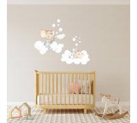 Sticker Mural Bébé Petites Souris Multicolore TU