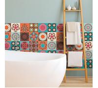 Sticker Mural Carrelage adhésif Cuisine Salle de Bain - 12 STICKERS CARRELAGES AZULEJOS OVIEDO - 12stickers10x10cm