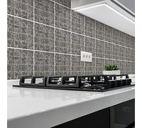 Sticker Mural Carrelage adhésif Cuisine Salle de Bain - 24 Stickers Carreaux DE Ciment TERRAZZO Effet Pierre - 24stickers10x10cm