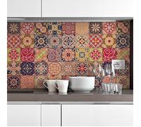 Sticker Mural Carrelage adhésif Cuisine Salle de Bain - 30 STICKERS CARREAUX DE CIMENT LA VALETTE - 30stickers20x20cm