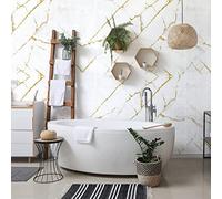 Sticker Mural Carrelage adhésif Cuisine Salle de Bain - 60 Stickers Carreaux DE Ciment MARBRE D'HÉRAKLION - 60stickers15x15cm