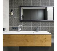 Sticker Mural Carrelage adhésif Cuisine Salle de Bain - 60 Stickers Carreaux DE Ciment Oriental JERADA - 60stickers15x15cm